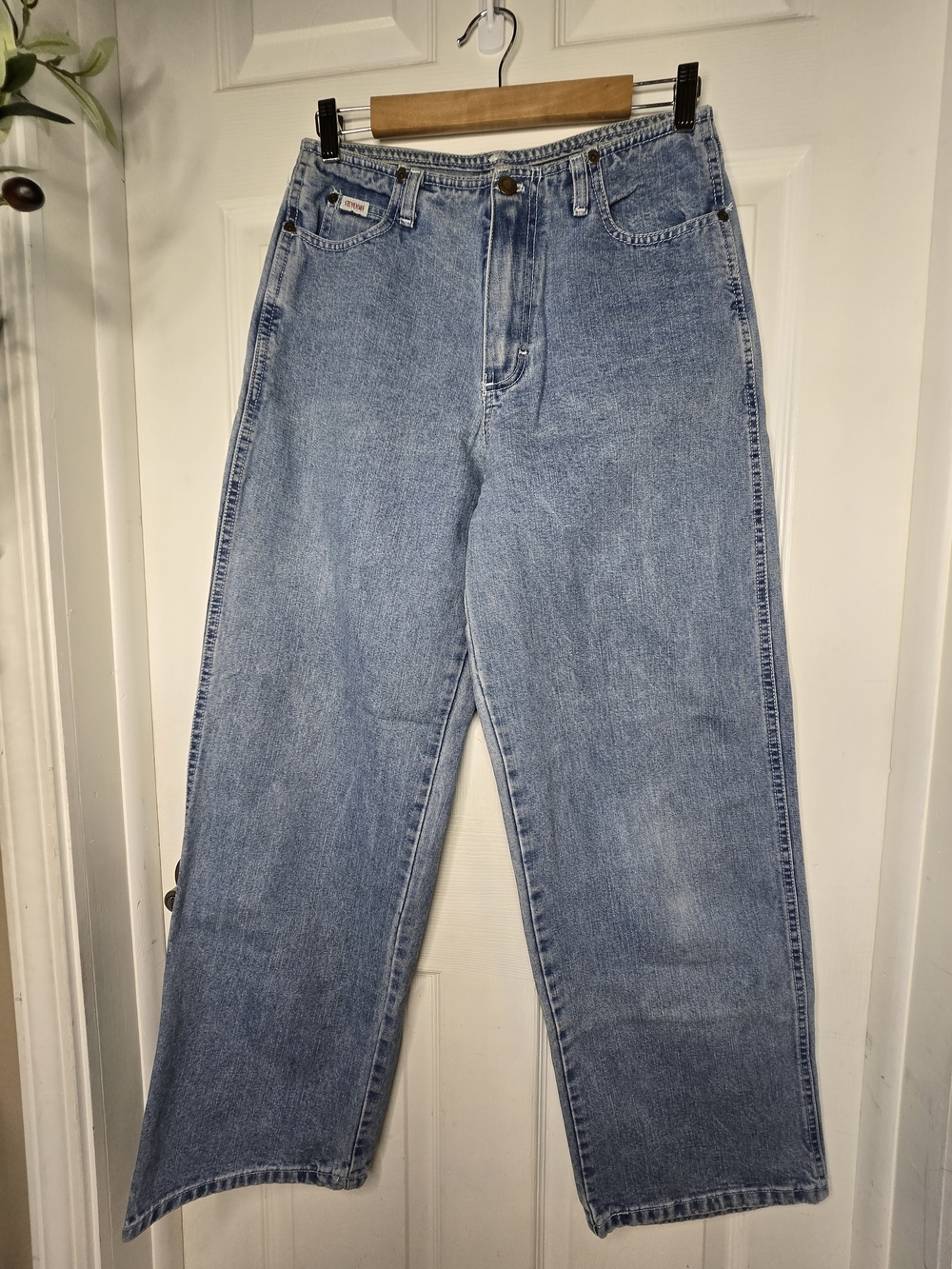Vintage Stevenson Aero Brand Wide Leg Denim Jeans Size 29 Baggy Skate Y2K Acid W